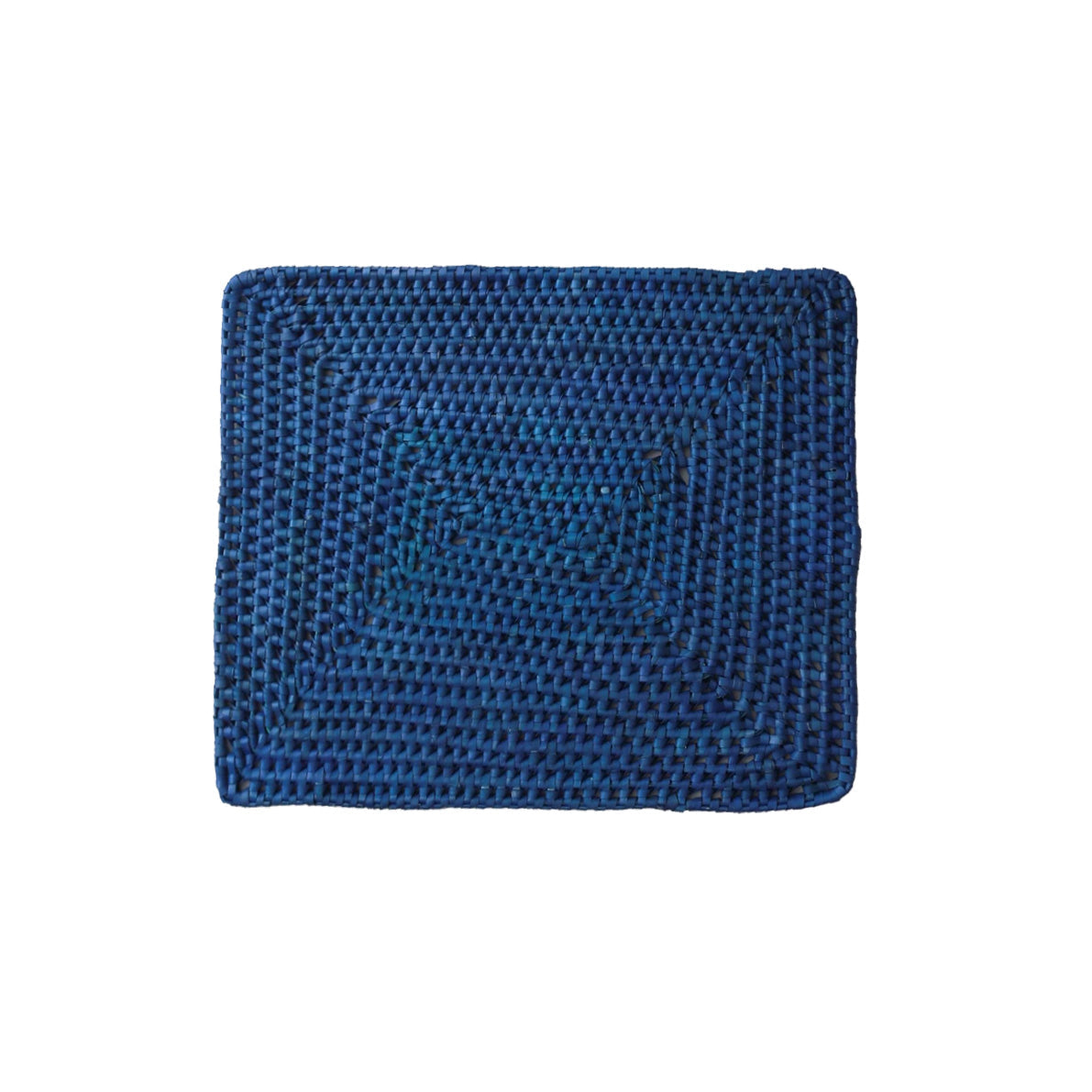 Handcrafted Palmyrah Rectangular Placemat - Blue