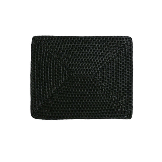 Palmyrah Rectangular Placemat - Black