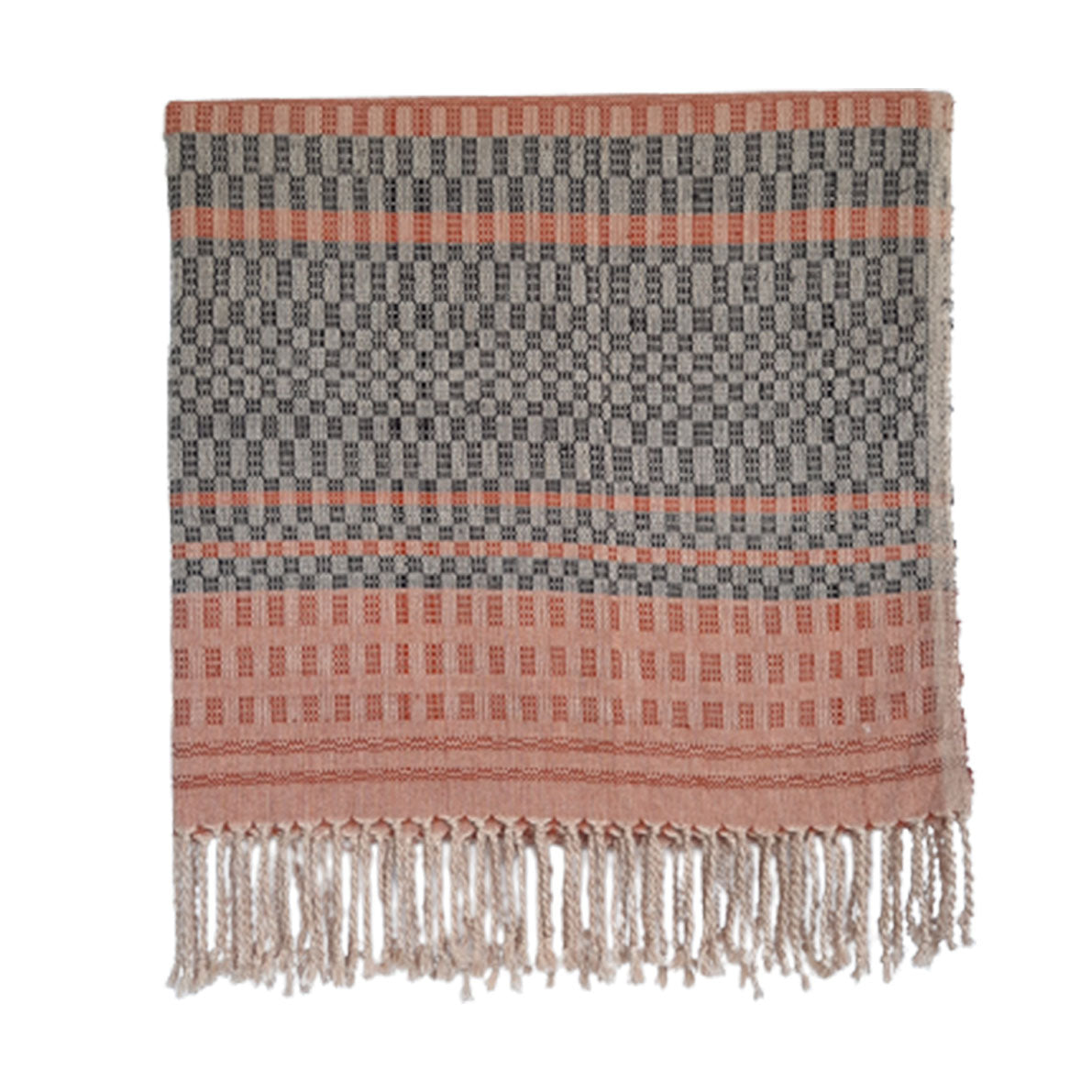 Handwoven Throw - Blue Orange Range 6