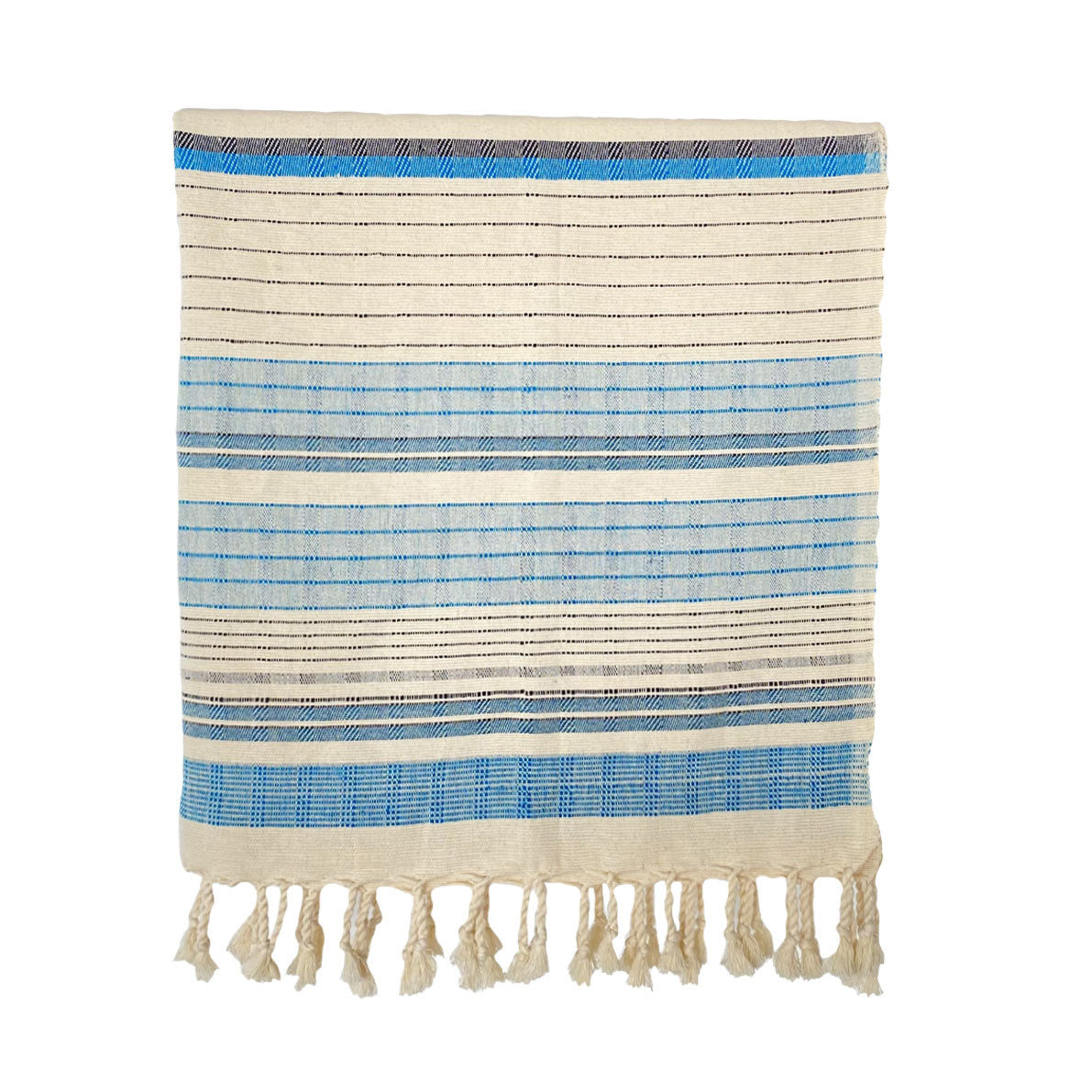 Handwoven Throw - Blue Range 4