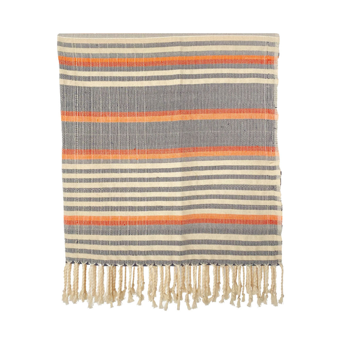 Handwoven Throw - Blue Orange Range 3