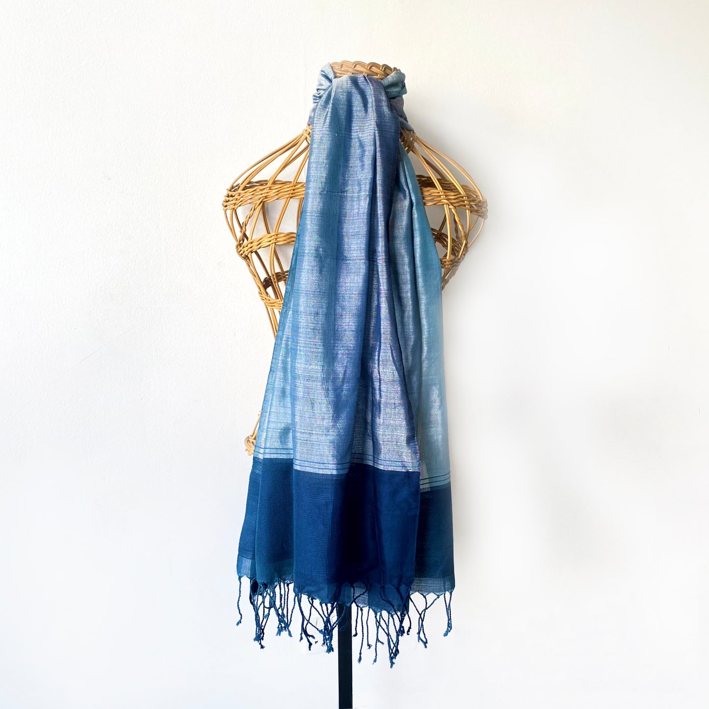 Artisanal Handloom Ombre Night Scarf Silk