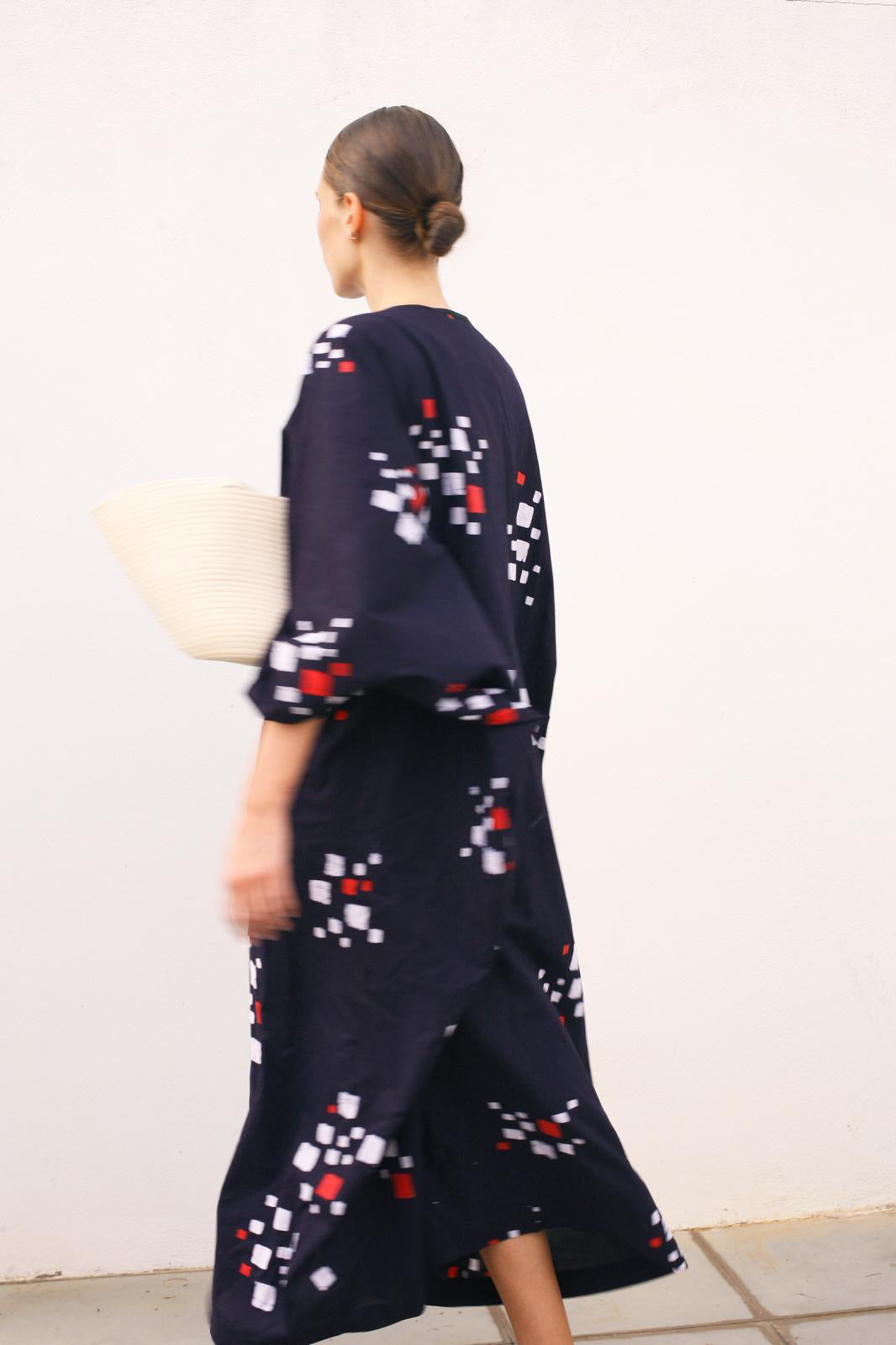 Kuma batik kimono - blue