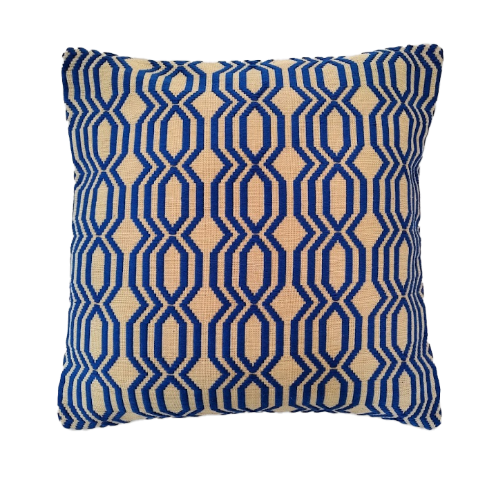 Lattice Rata Pillow cover - Blue