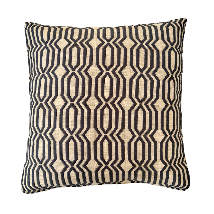 Lattice rata pillow cover - Grey