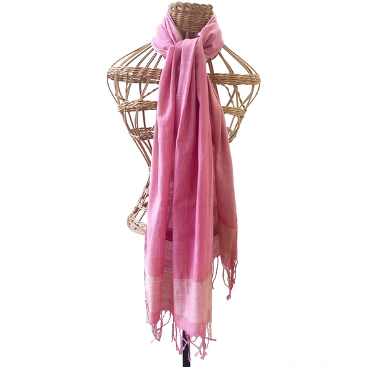 Handwoven Pink Shawl