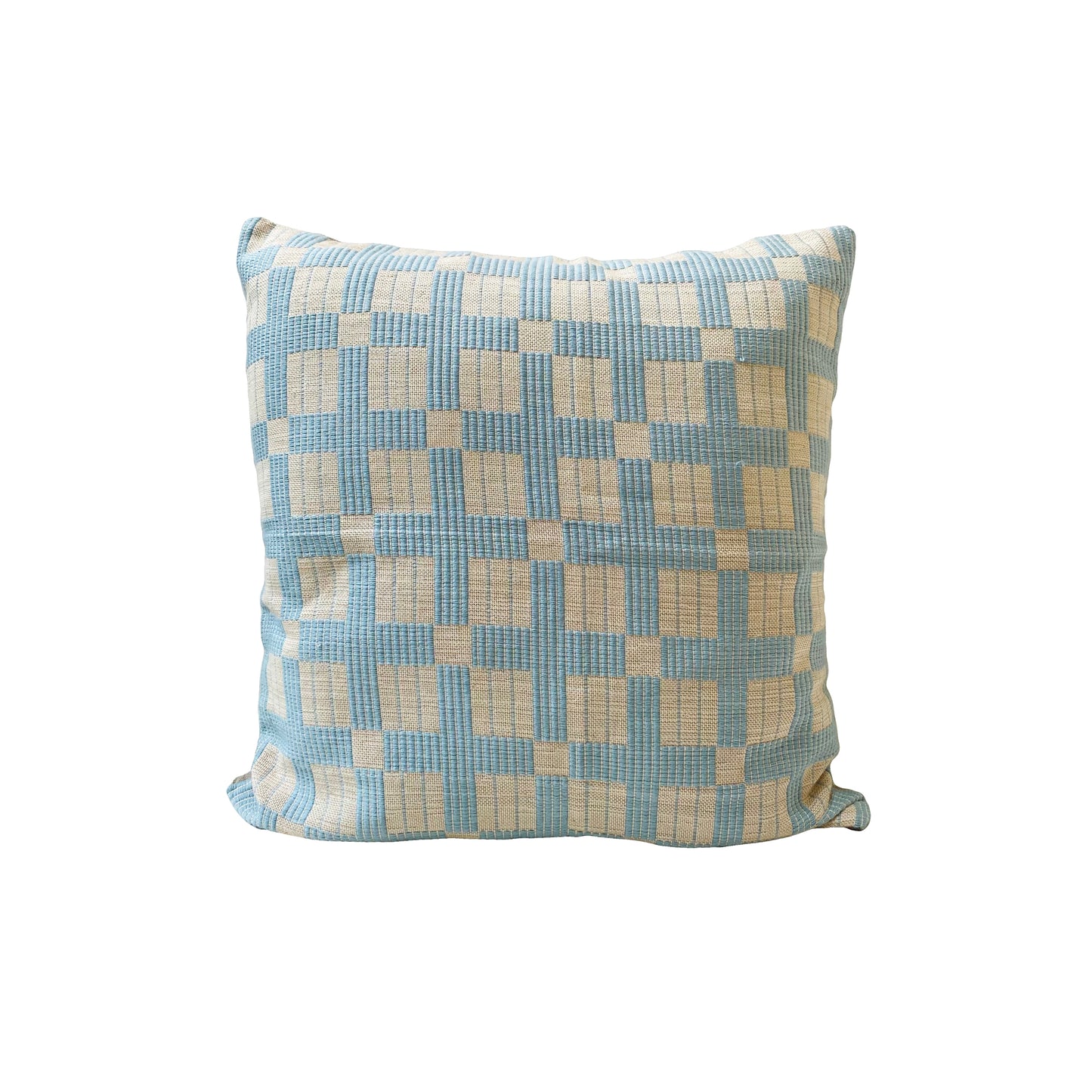Handwoven Dumbara Kaluthara Pillow - Pale Ice Blue