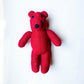 Solid Knitted Teddy Bear-Red