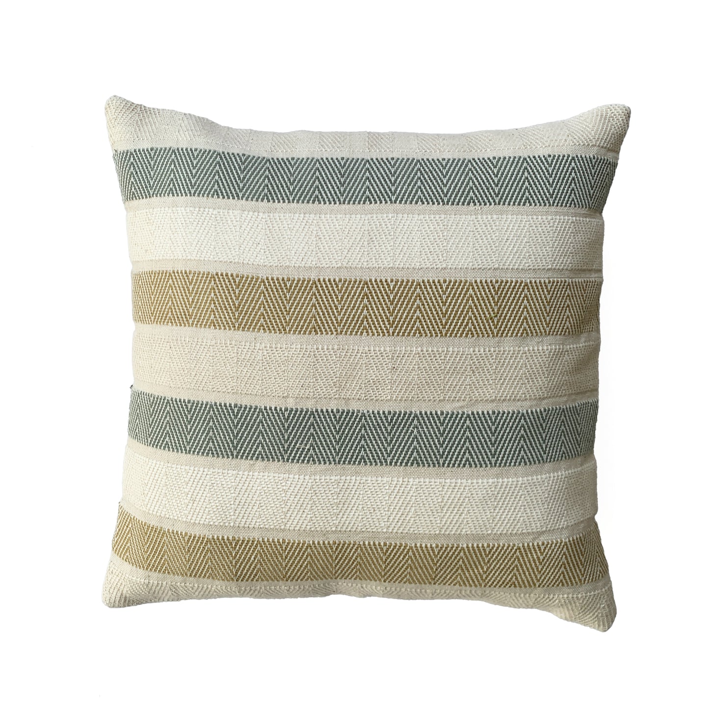 Artisanal Handloom Multi Chevron without Lurex Pillow Cover