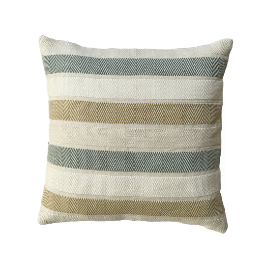Artisanal Handloom Multi Chevron without Lurex Pillow Cover