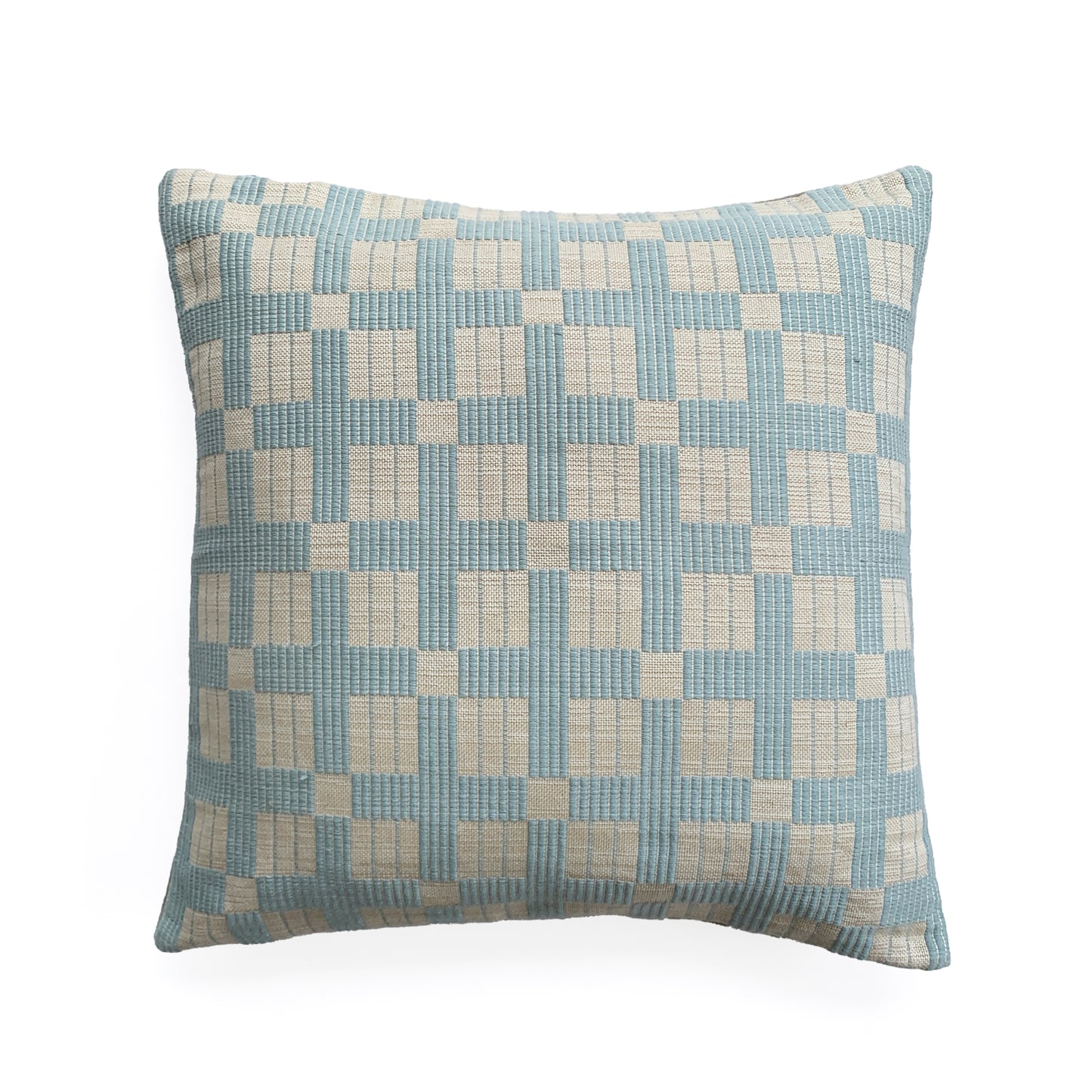 Handwoven Dumbara Kaluthara Pillow - Pale Ice Blue