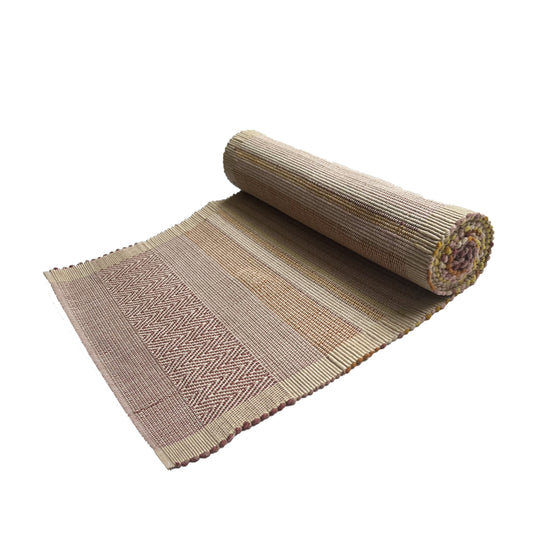 Handwoven sunset table runner