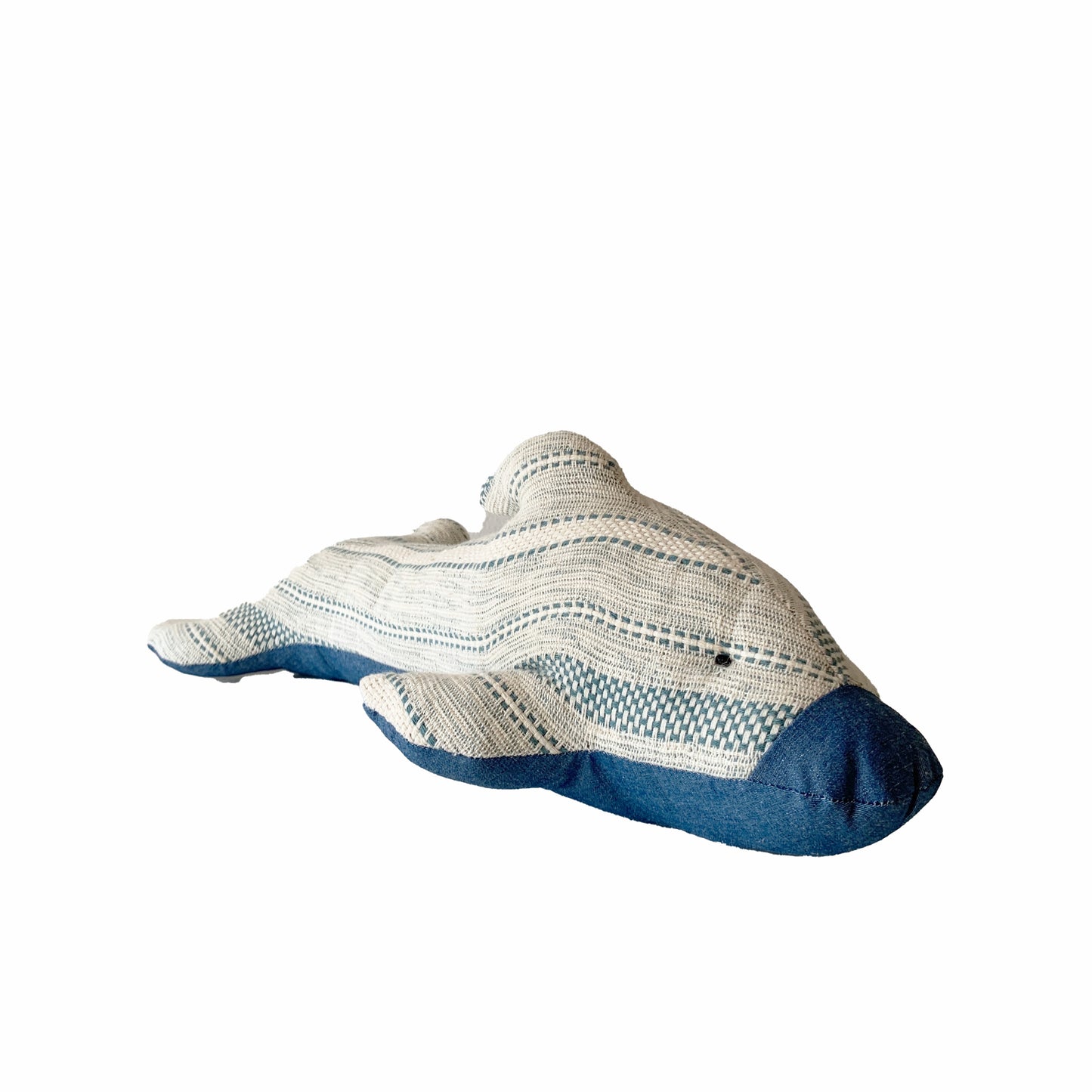 Handwoven Whale - Ash blue and Denim Blue