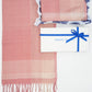 Handwoven Peach Pink shawl - Cotton