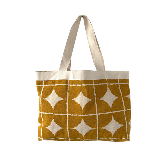 Handa Bag - Mustard Print (M)