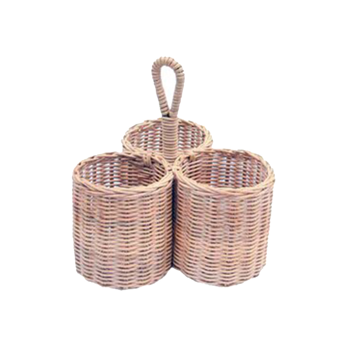 Cane 3 Cutlery Holder - Mud