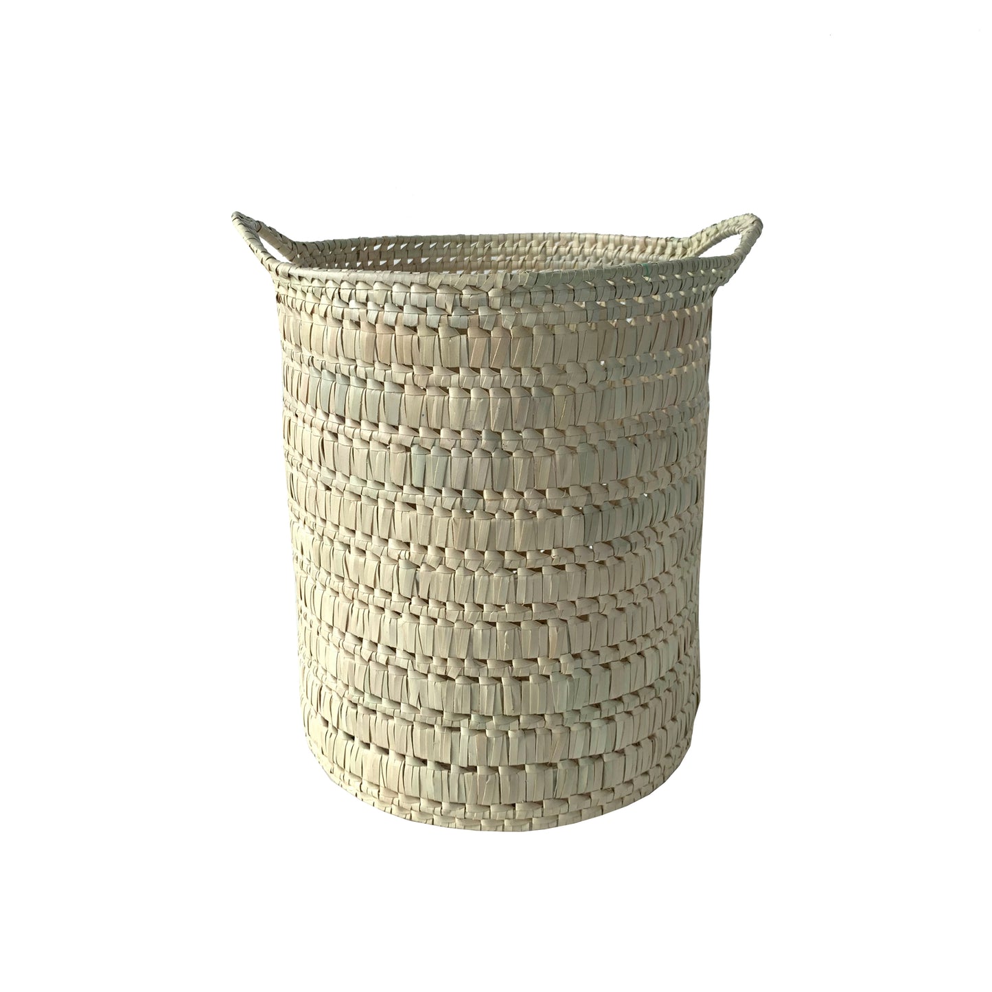 Handcrafted Large Bin with Handle - Natural