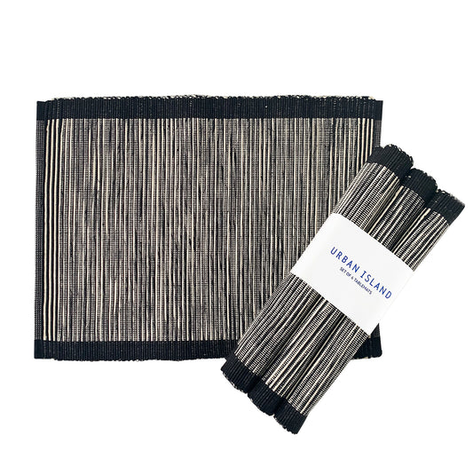 Handwoven Placemat Shadow Single - black base