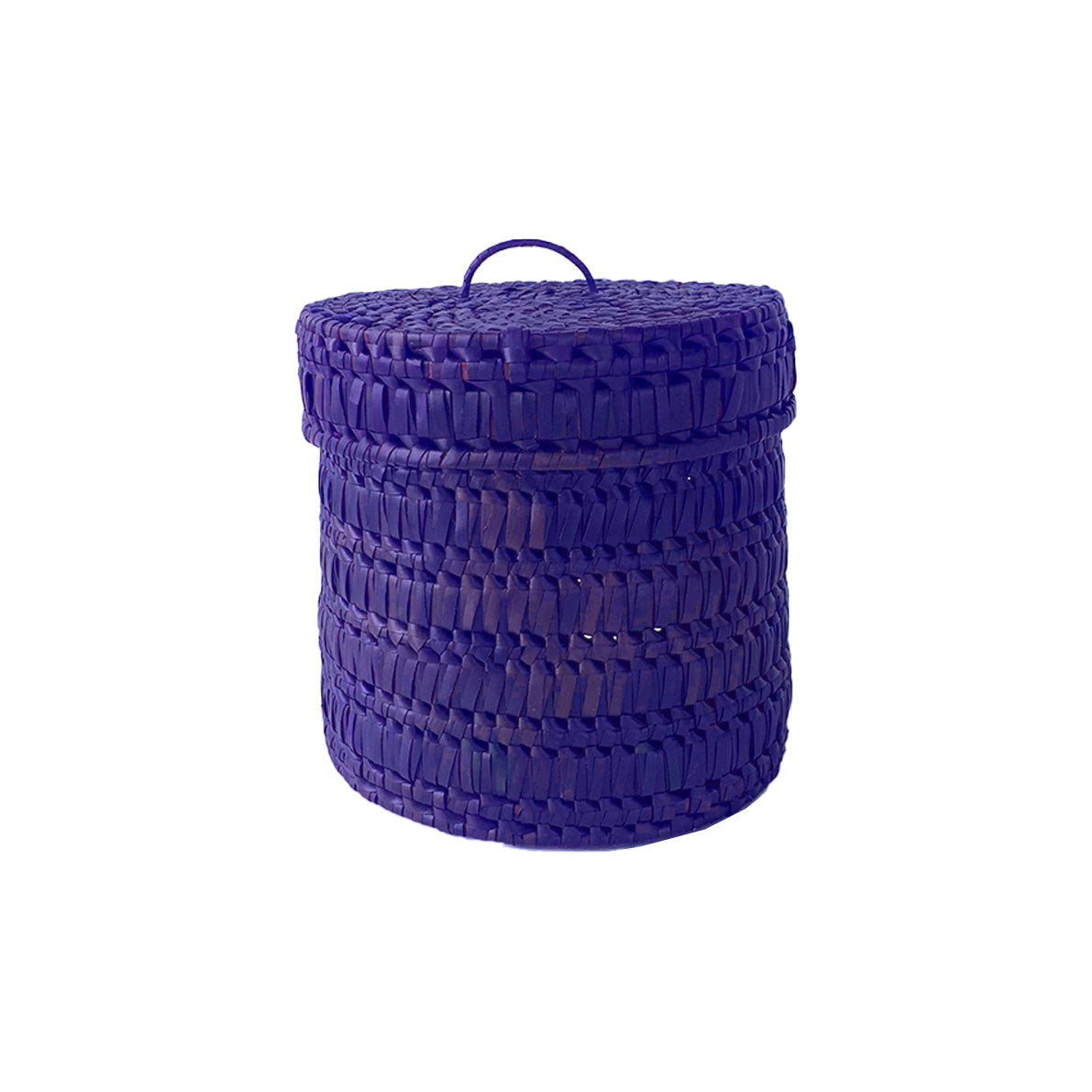 Palmyrah storage bin with cover - Purple - Shipping Now