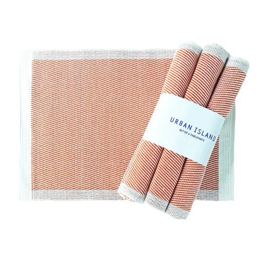 Handwoven Placemat  Dublin Orange