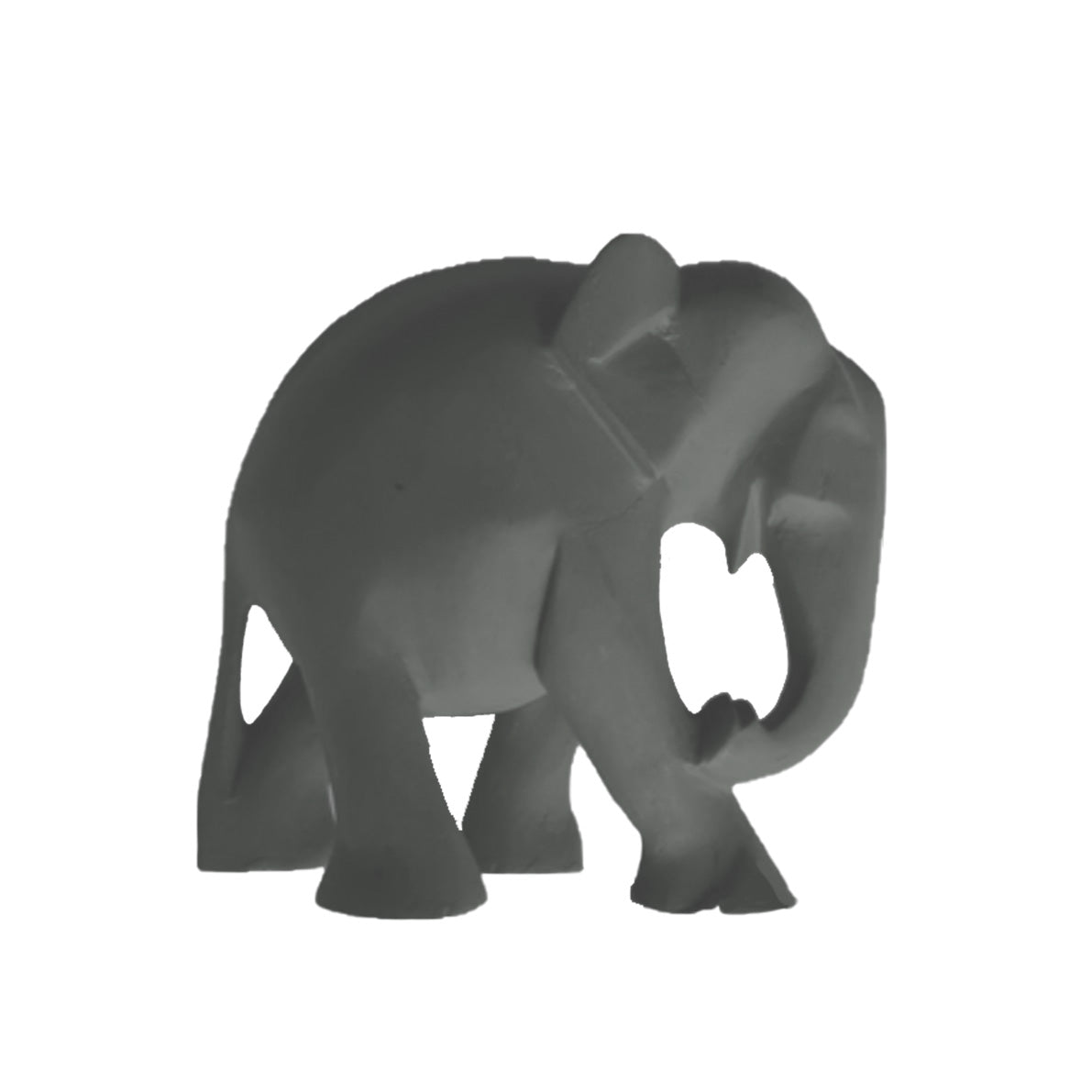 Wooden Handcarved Elephant - Anthracite