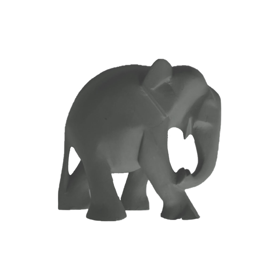 Wooden Handcarved Elephant - Anthracite