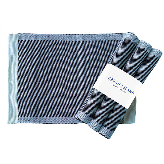 Handwoven Placemat Dublin - Navy Ink