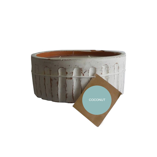 Terracotta Candle - Coconut (L)